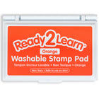 Ready 2 Learn - Tampon encreur lavable - Orange - Paquet de 6-Sécuritaire à partir de 3 ans : Ce tampon encreur non toxique adapté aux enfants est une ressource artisanale sûre pour les petits artistes. Les enfants adorent l'utiliser avec des tampons ou créer des œuvres d'art avec empreintes digitales.