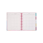 The Happy Planner - Planificateur daté grand format 2026–2027 à reliure à disques - 11-1/2 po x 10-1/4 po - Expression abstraite-Arbore de superbes couvertures éclatantes et colorées ainsi que des intercalaires mensuels à onglets ornés d’illustrations abstraites signées Amira Rahim