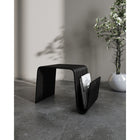 Manhattan Comfort - Table d’appoint Brookside 65 cm style mid-century moderne - Noir-Fabriqué en contreplaqué manufacturé et placage de frêne