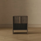Manhattan Comfort - Table de nuit contemporaine Novara 22" à 1 tiroir - Noyer Jacobean-Garantie limitée du fabricant de 30 jours