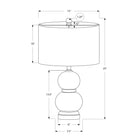 Monarch Specialties - Luminaire - 25 po H Lampe De Table - Crème Céramique - Abat-Jour Ivoire / Crème - Contemporain - Moderne-Fabriquée en céramique de haute qualité et dotée d'un abat-jour en tissu, cette lampe à la mode est la pièce d'appoint idéale pour illuminer votre bureau, votre salon ou votre chambre à coucher