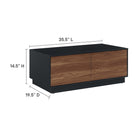 Modway - Holden 36 po Table basse - Noyer noir-Stratifié à grain de bois
