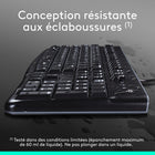 Logitech K120 Clavier filaire USB prêt à l’emploi pour Windows - Noir-Anti-éclaboussures : Anti-Eclaboussures : Ce clavier durable avec design étanche (1), touches anti-effacement et pieds réglables et robustes avec hauteur ajustable, font que ce clavier basique soit fait pour durer