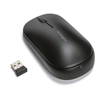 Souris Kensington SureTrack avec double connectivité sans fil - noir-Fournit plusieurs options de jumelage : connectez-vous à un ordinateur portable ou appareil mobile via Bluetooth 3.0 ou 5.0 (Bluetooth LE) afin d’éviter d’utiliser un port USB, ou bien à un PC de bureau à l’aide d’un nano-récepteur USB 2,4 GHz