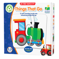 University Games - The Learning Journey My First: Things That Go - Casse-Tête De Transport Pour Tout-Petits - Casse-Tête De Préapprentissage Des Véhicules - Casse-Tête Intératif Sur Les Moyens De Transport-Initie les enfants aux puzzles de manière simple et ludique