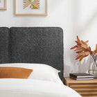 Modway - Lindee Tissu Boucle Tête de lit jumelée, Slate-Tissu boucle Tissu Rembourrage