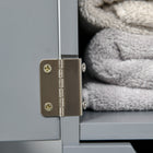 HOMCOM - Armoire de salle de bain étroite avec tiroir et étagères ouvertes - gris-Assemblage requis 