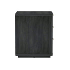 Manhattan Comfort - Ensemble de 2 tables de chevet modernes Evelyn 20" à 3 tiroirs - Gris charbon-Parfait pour le rangement de chevet, les lampes ou les objets de décoration