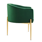Modway - Savour Touffe Performance Velvet Chaises d’accent - Émeraude - Ensemble de 2-Assemblée requise