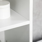 Kleankin - Armoire de rangement haute pour salle de bain avec portes et placards - blanc-Dimensions totales : 23,6 po L x 13,2 po l x 72 po H (60 x 33,5 x 183 cm) 