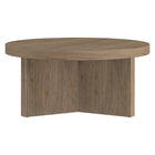 Hudson&Canal - Table basse ron Holm 32" de largeur - Chêne gris vieilli-Caractéristiques assemblage facile