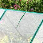 Outsunny - Serre de jardin portable 9 pi x 3 pi x 3 pi avec portes à enroulement zippées-Cadre solide en acier revêtu, résistant à la rouille, permettant une mobilité facile pour changer l’emplacement  
