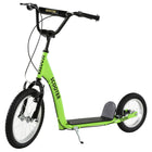 Aosom - Trottinette pour enfants avec guidon réglable, freins avant et arrière doubles - vert-Aidez votre enfant à améliorer son sens de l'équilibre et à renforcer sa force 