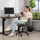 HOMCOM - Chaise d’ordinateur pivotante à 360-degrés sans accoudoirs - vert foncé-Dossier incurvé qui s’adapte à votre posture