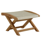Modway - Vienna Terrasse extérieure Teck et corde Pliage de l’ottoman in Naturel naturel-Tabouret ottoman pliant