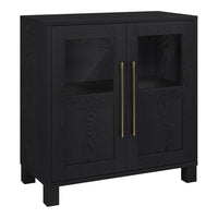 Hudson&Canal - Meuble d'appoint Holbrook de 71 cm de largeur - Grain noir-Design contemporain moderne pour votre bureau à domicile, votre chambre ou vos espaces de vie