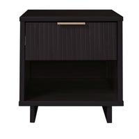 Manhattan Comfort - Table de nuit moderne Granville 18,11" à 1 tiroir - Noir-Moderne-contemporain avec une touche de glamour - Table de nuit pour chambre et salon