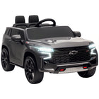 Aosom - Voiture électrique pour enfant 12v licenciée chevrolet tahoe - grise-2 moteurs pour une conduite solide et directe sur différents terrains 