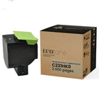 Ecotone - Lexmark C2310K0 Toner remanufacturé - Noir 1K-Couleur: Noir