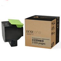 Ecotone - Lexmark C2310K0 Toner remanufacturé - Noir 1K-Couleur: Noir