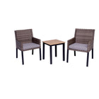 Dura Housewares - Ensemble 3 pièces Preston - Brun-Idéal pour les terrasses, porches, jardins, balcons, espaces au bord de la piscine et jardins
