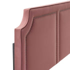 Modway - Cynthia Performance Velvet Tête de lit King/King de Californie, Rose poussiéreuse-Tissu résistant aux taches