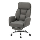 Monarch Specialties - 7274 Chaise de Bureau Ergonomique Aspect Cuir - Gris Foncé-Rafraîchissez votre espace de travail avec cette chaise de bureau à dossier haut, dotée d'une silhouette ergonomique à dossier haut avec rembourrage en mousse pour une assise confortable
