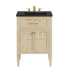 Modway - Elysian 24" Vanette de salle de bain - Burl noir-Assemblée requise