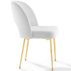 Modway - Rouse Salle à manger Fauteuil d’appoint - Blanc-Pattes écartées et effilées