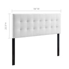 Modway - Lily Biscuit Touffé Performance Velvet Tête de lit complète, Blanc-Sellerie en velours en polyester