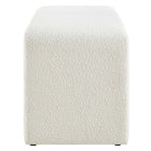 Modway - Simba Tissu Boucle Banc long de la chute d’eau - Ivoire-Capsules de pied ajustables