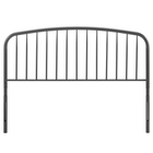 Modway - Nova Métal Tête de lit jumelée - Gris-Sept positions de montée