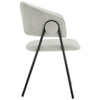 Modway - Nella Rembourré Chenille à bruyère Chaises de salle à manger Ensemble de 2 - Papier journal noir-Assemblée requise