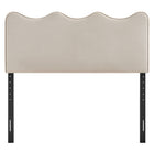 Modway - Athena Velours de performance résistant aux taches Tête de lit Queen size, Amande-Quatre positions de montage ajustables