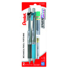 Pentel – Trousse de départ de portemine Energize - 0,7 mm - paquet de 2-La prise texturée confortable sans latex garantit un grand confort d’écriture toute la journée