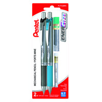 Pentel – Trousse de départ de portemine Energize - 0,7 mm - paquet de 2-La prise texturée confortable sans latex garantit un grand confort d’écriture toute la journée