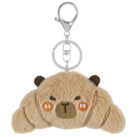 Merangue - Porte-clés bouffant capybara au croissant-Facile à attacher aux sacs, sacs à dos ou porte-clés