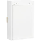 kleankin - Armoire murale de salle de bain avec étagères à 3 niveaux - blanc-Couleur : Blanc