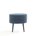 Manhattan Comfort - Bailey pouf moderne du milieu du siècle 18,11" - bleu, gris, avoine, vert sauge avec pieds noirs - lot de 4-Pieds élégants en acier inoxydable doré évasés