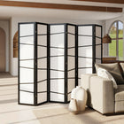 HOMCOM - Cloison de séparation autoportante 6 panneaux - blanc-Dimensions totales : 94,5 po L x 0,7 po P x 66,9 po H (240 x 1,8 x 170 cm)  
