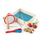 Melissa & Doug - Band-in-a-Box ! Clap ! Clang ! Tap ! - Ensemble d’instruments de musique de 10 pièces-Divers instruments offrent une large gamme de sons