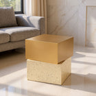 Zuo - Cinza Table d’appoint - Or/Beige-Capacité de poids maximale: 110