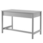 Modway - Emmeline Saint-Jacques à 1 tiroir Bureau d’écriture - Gris clair-Glissières de plancher sans marquage