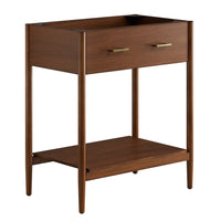 Modway - Zaire 30" Armoire de toilette de salle de bain (lavabo non inclus) - Noyer-MDF et caoutchouc