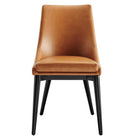 Modway - Viscount Cuir végane Chaise à manger - Tan-Assemblée requise