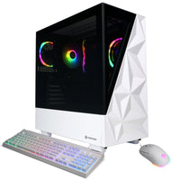 CyberPowerPC - Ordinateur de bureau de jeu - AMD Ryzen 7 9700X - NVIDIA GeForce RTX 5060 Ti 8 Go - 16 Go DDR5 - Disque SSD PCIe 4,0 de 1 To - Blanc-AMD Ryzen 7 9700X 3,8GHz (Max 5,5GHz)