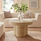 Modway - Ainsley 32 pouces Rotin naturel rond Table basse - Naturel-Base à trois jambes