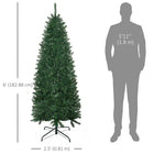 HOMCOM - Arbre de Noël artificiel 6pi - arbre de Noël avec 583 branches - vert-Idéal pour les décorations d'intérieur à Noël, pour créer une atmosphère de fête 