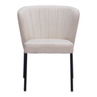 Zuo - Aimee Chaise de salle à manger - Beige - Ensemble de 2-Empilable pour un rangement pratique