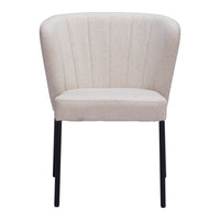 Zuo - Aimee Chaise de salle à manger - Beige - Ensemble de 2-Empilable pour un rangement pratique